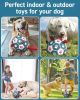 Dog Toys Soccer Ball with Straps, Durable Giant Dog Balls, Outdoor Dogs Toys, Herding Ball, Birthday Gifts (10 Inch)