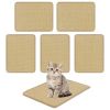 16 x 12 Inch Natural 6-Piece Cat Scratching Mats, Sisal Material Anti-Slip Latex Backing Furniture Protector