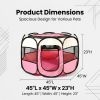 Cute Cat Playpen Foldable Portable Pet Tent Scratch-Resistant Removable Zipper Top Pets House for Indoor Cats and Small Dogs Large Indoor/Outdoor (Pin